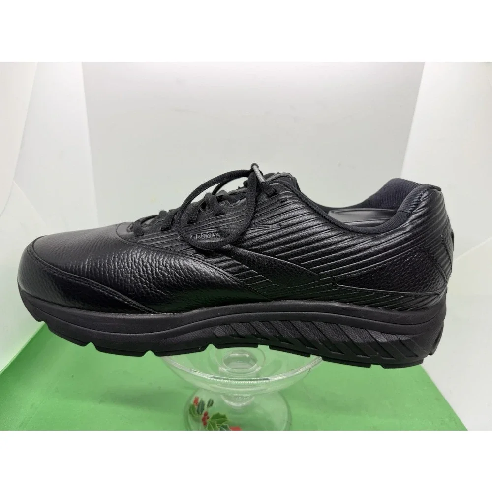 Men's 13 2E W Wide Brooks Addiction Walker 2 1103182E072 Black Leather Shoes